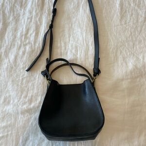 Madewell Sydney Black Leather Crossbody Bag